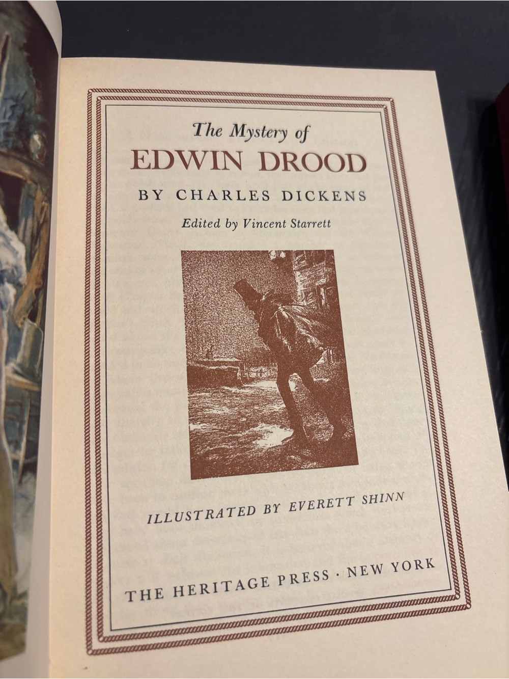Vintage 1941 Heritage Press Charles Dickens Mystery of Edwin Drood Slipcase